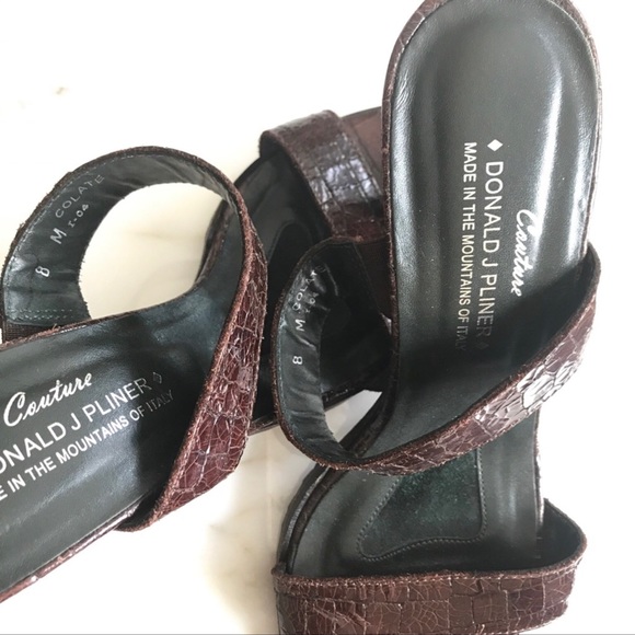 Donald J. Pliner Sandals Brown crocodile - Picture 8 of 8